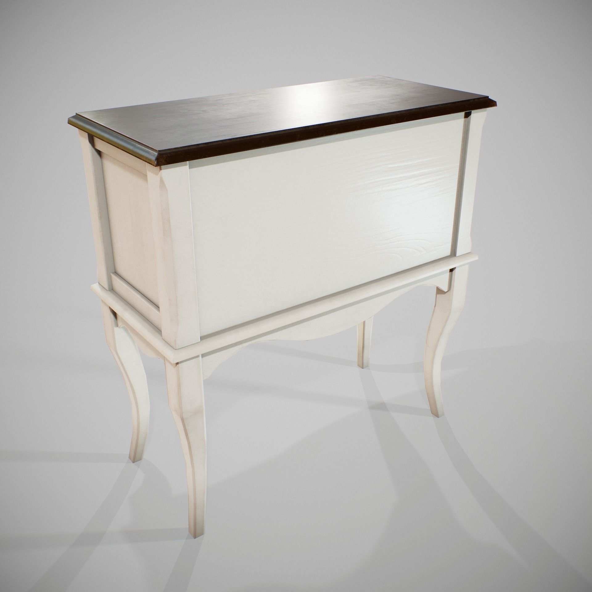 PBR Hallway Dresser Low-poly 3D model_5