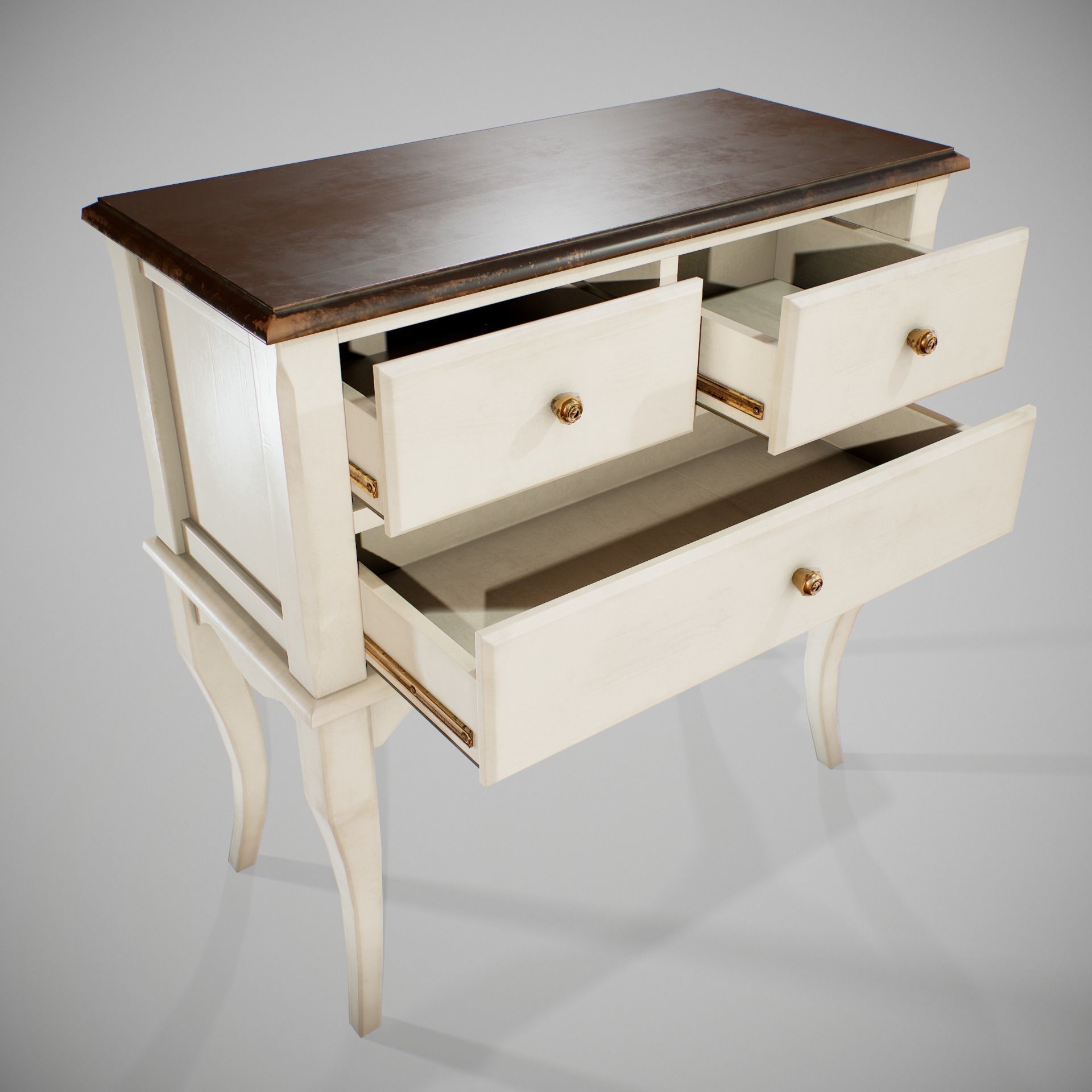 PBR Hallway Dresser Low-poly 3D model_1