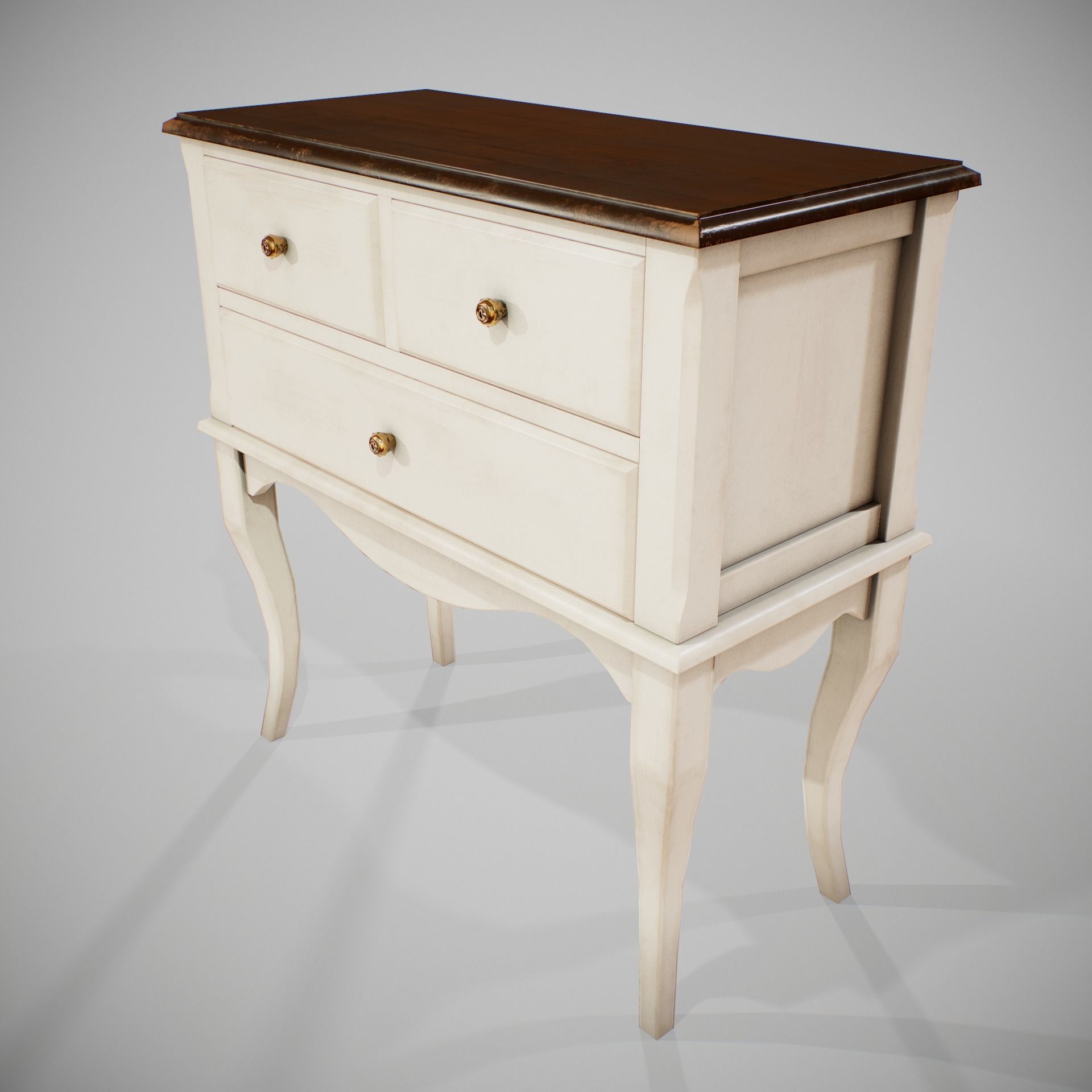 PBR Hallway Dresser Low-poly 3D model_3
