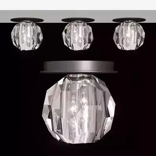 RH BOULE DE CRISTAL PETITE FLUSHMOUNT Black 
