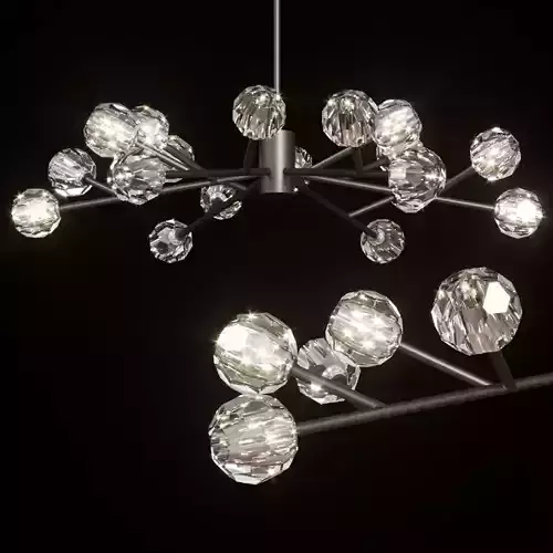 RH BOULE DE CRISTAL ROUND CHANDELIER 48 Black  