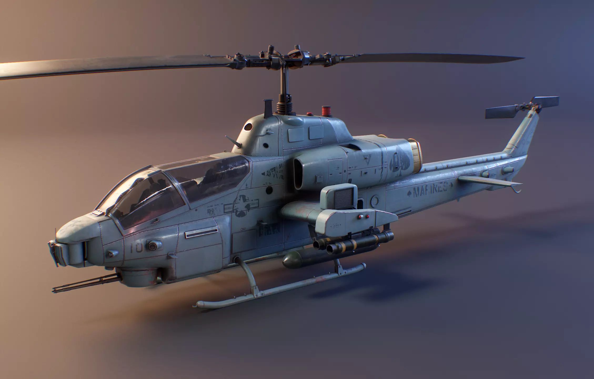 Bell AH-1 Cobra 3D model_0