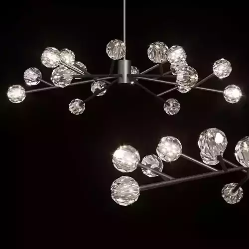 RH BOULE DE CRISTAL ROUND CHANDELIER 60 Black  