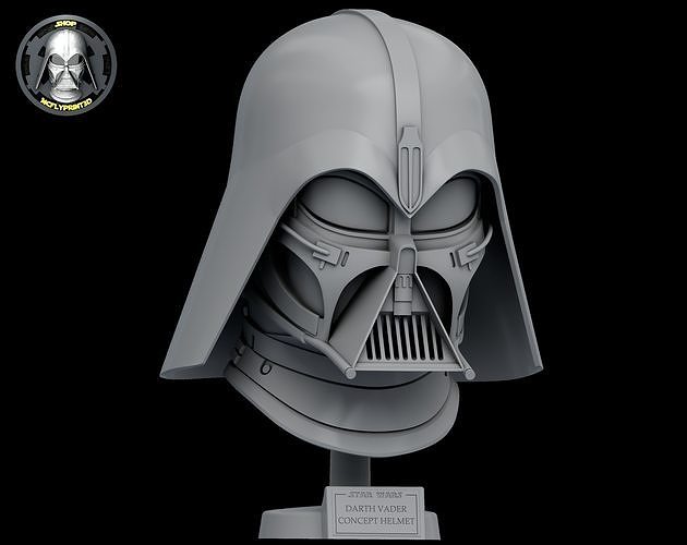 Helmet Life size Darth Vader Concept Ralph Mcquarrie 3D print model