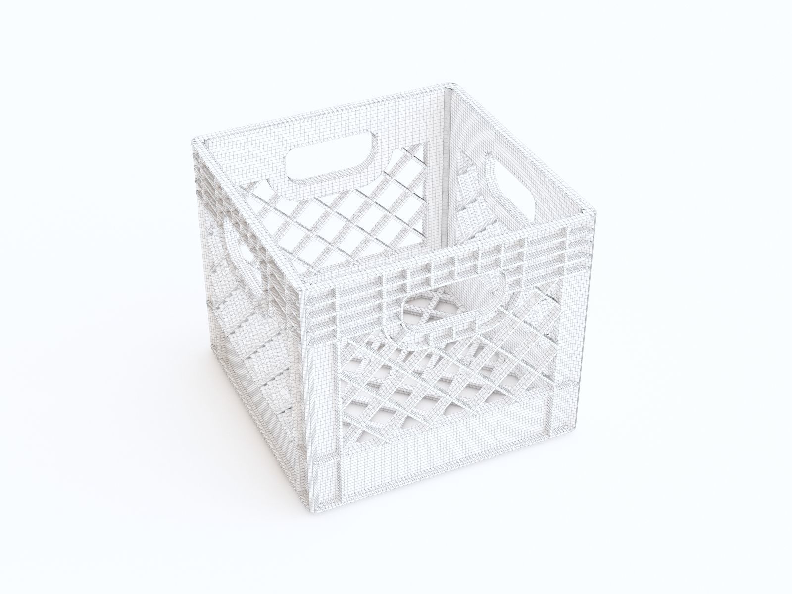 Plastic crate 25 3D model_1