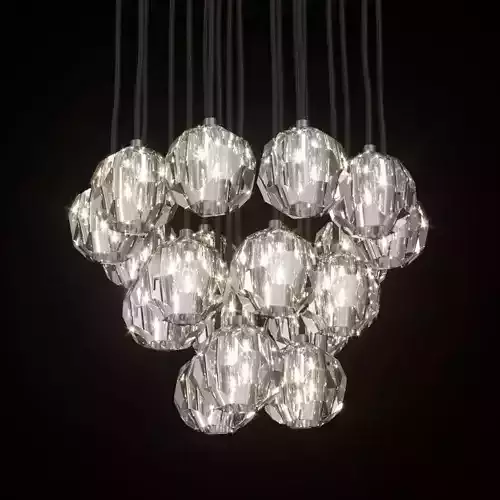 RH BOULE DE CRISTAL ROUND CLUSTER CHANDELIER 19 Black