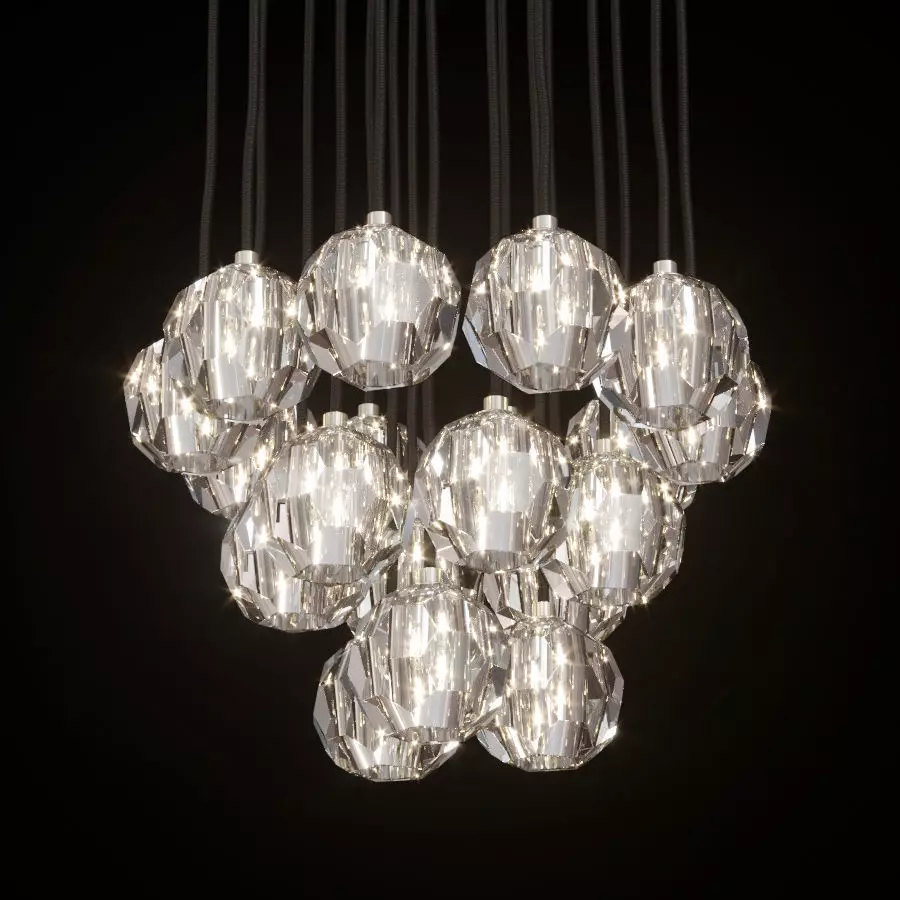 RH BOULE DE CRISTAL ROUND CLUSTER CHANDELIER 19 Nickel 3D model_0