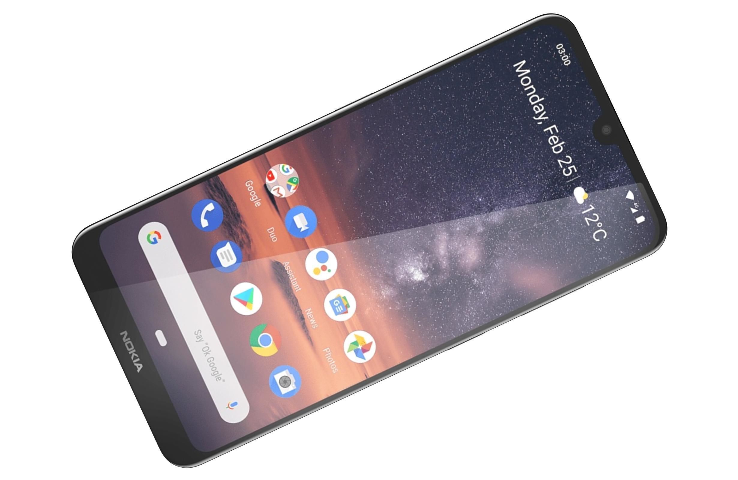 Nokia 3 2 Black 3D model_4