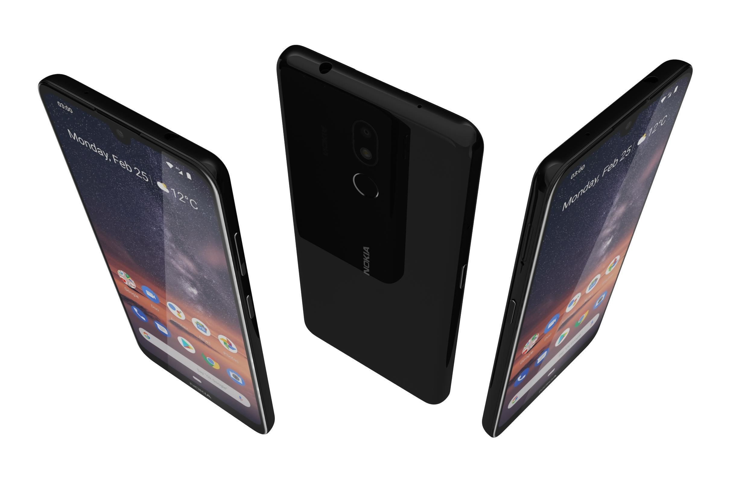 Nokia 3 2 Black 3D model_3