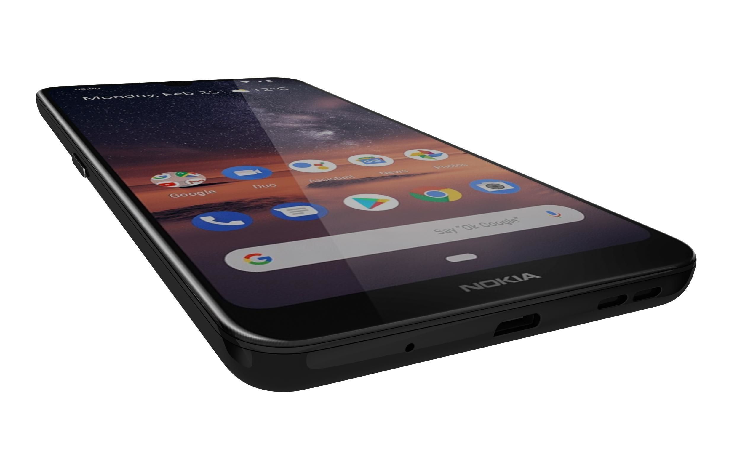 Nokia 3 2 Black 3D model_8