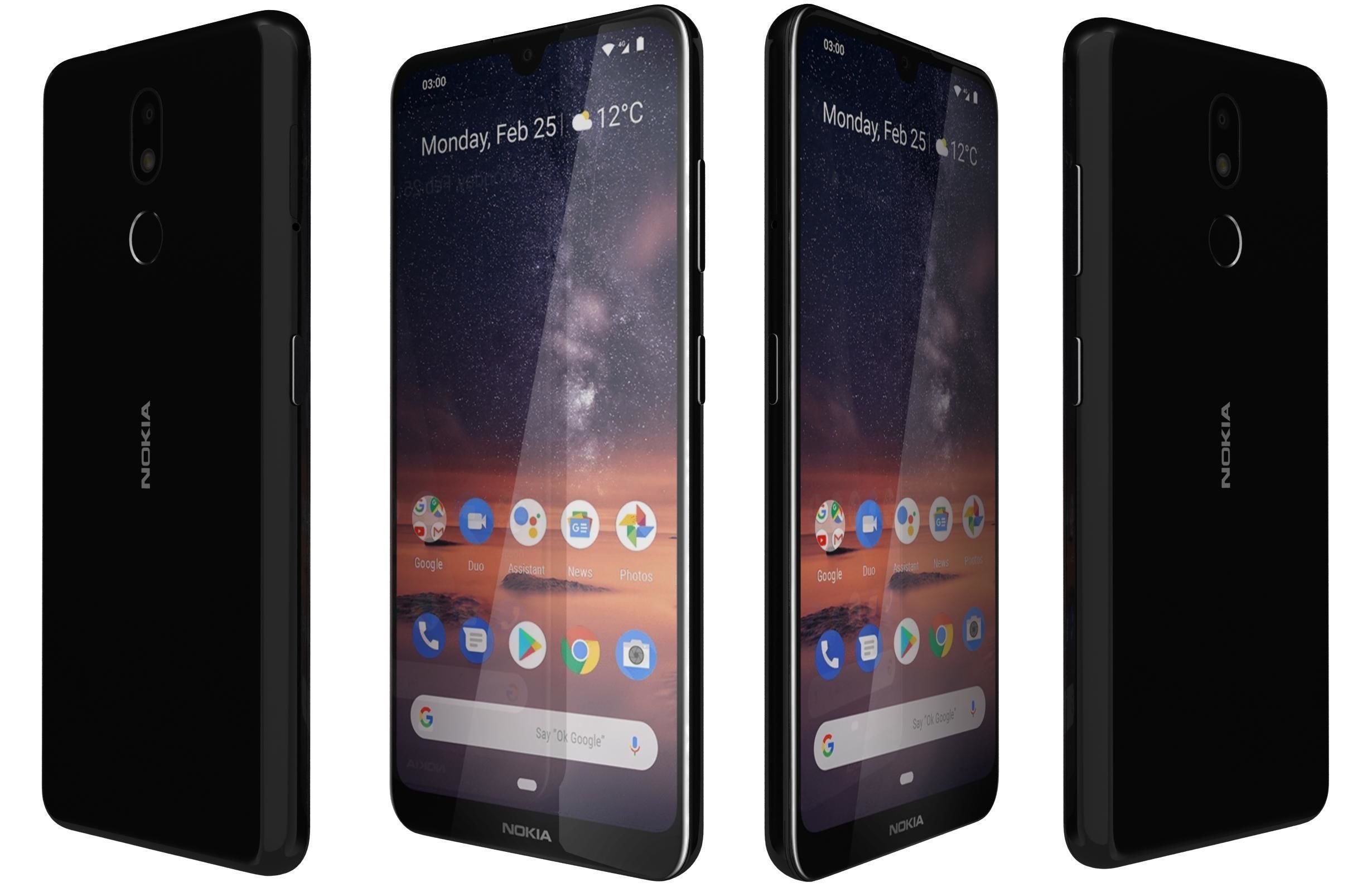 Nokia 3 2 Black 3D model_1