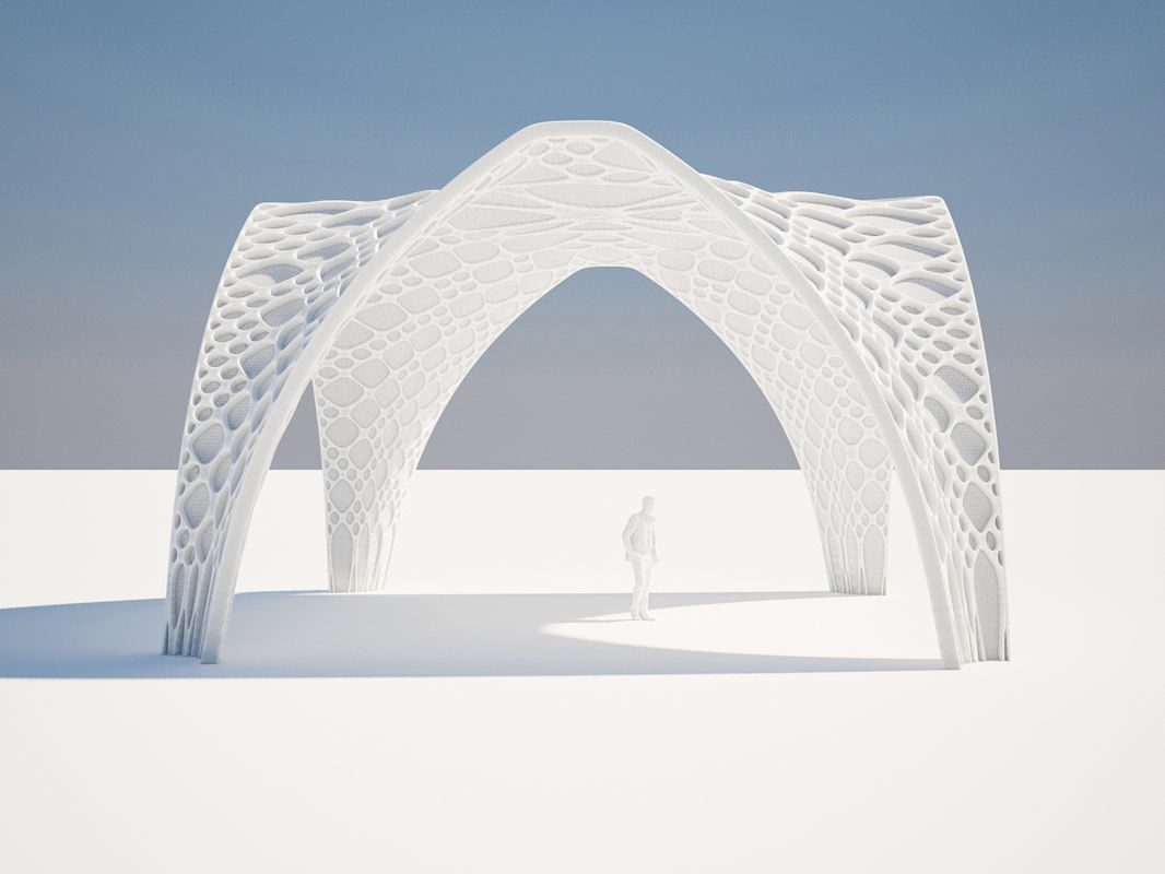 Futuristic pergola 3D model_3