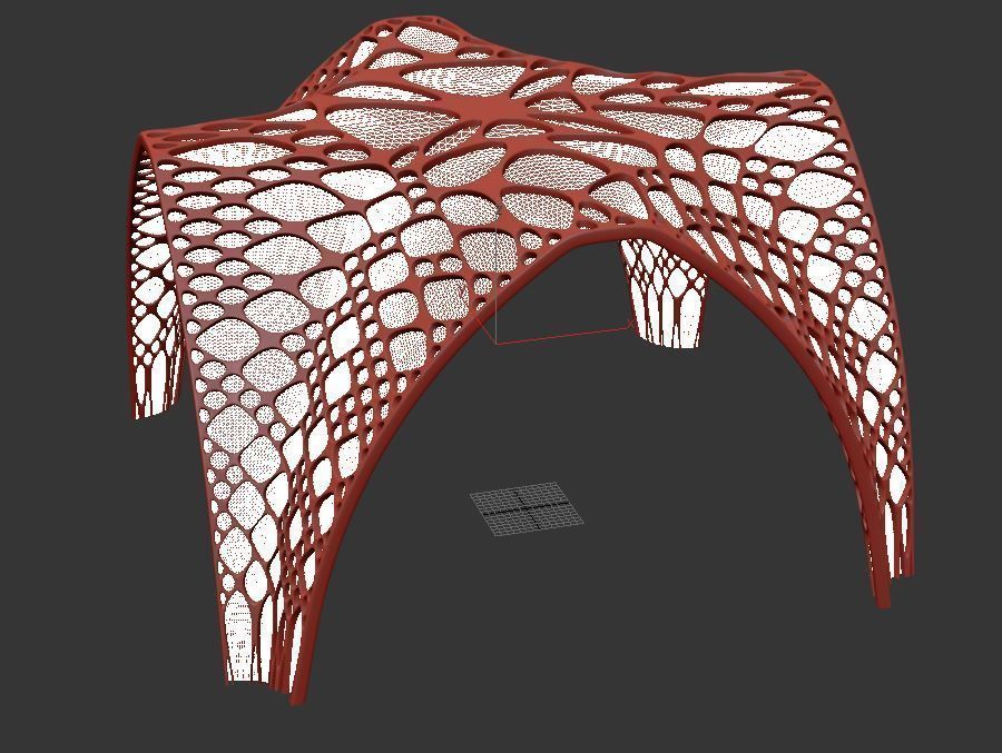 Futuristic pergola 3D model_7