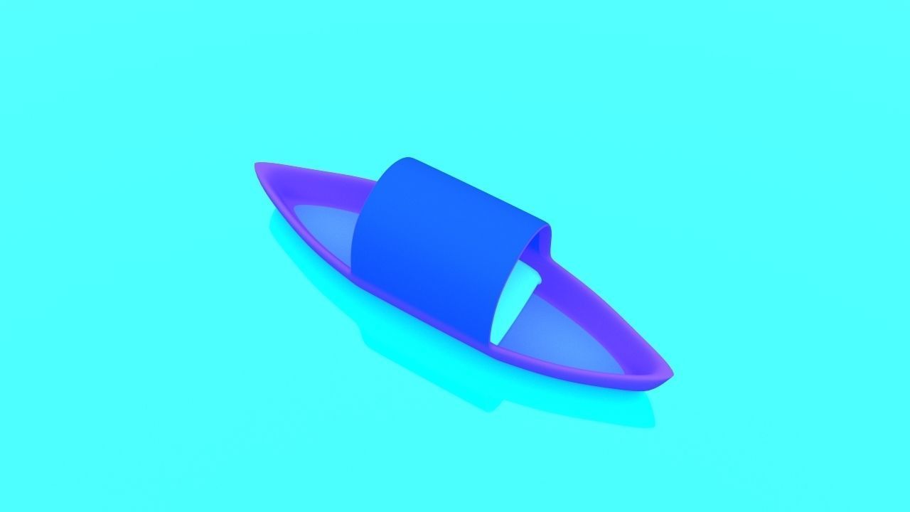 Cartoon Boat Set Low-poly 3D model_11