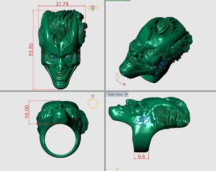 BATKER RING 3D print model_7