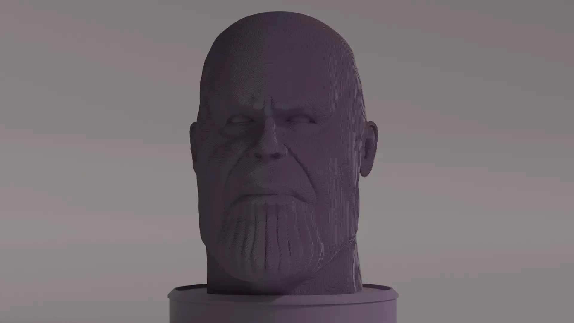 Thanos blocky sculpture Free 3D print model