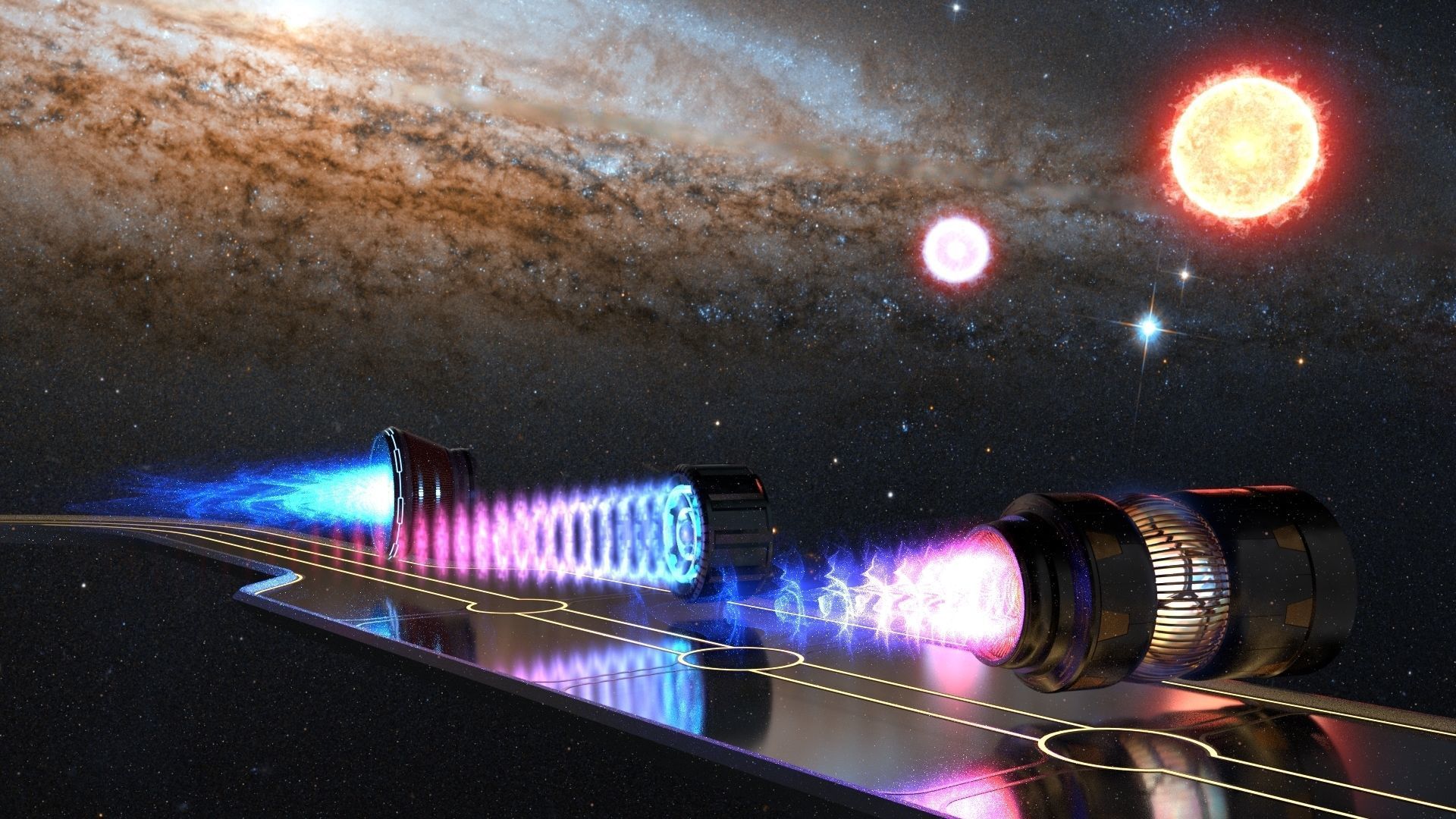 Alien propulsion engines and exhausts   plus sci fi corridor 3D model_2