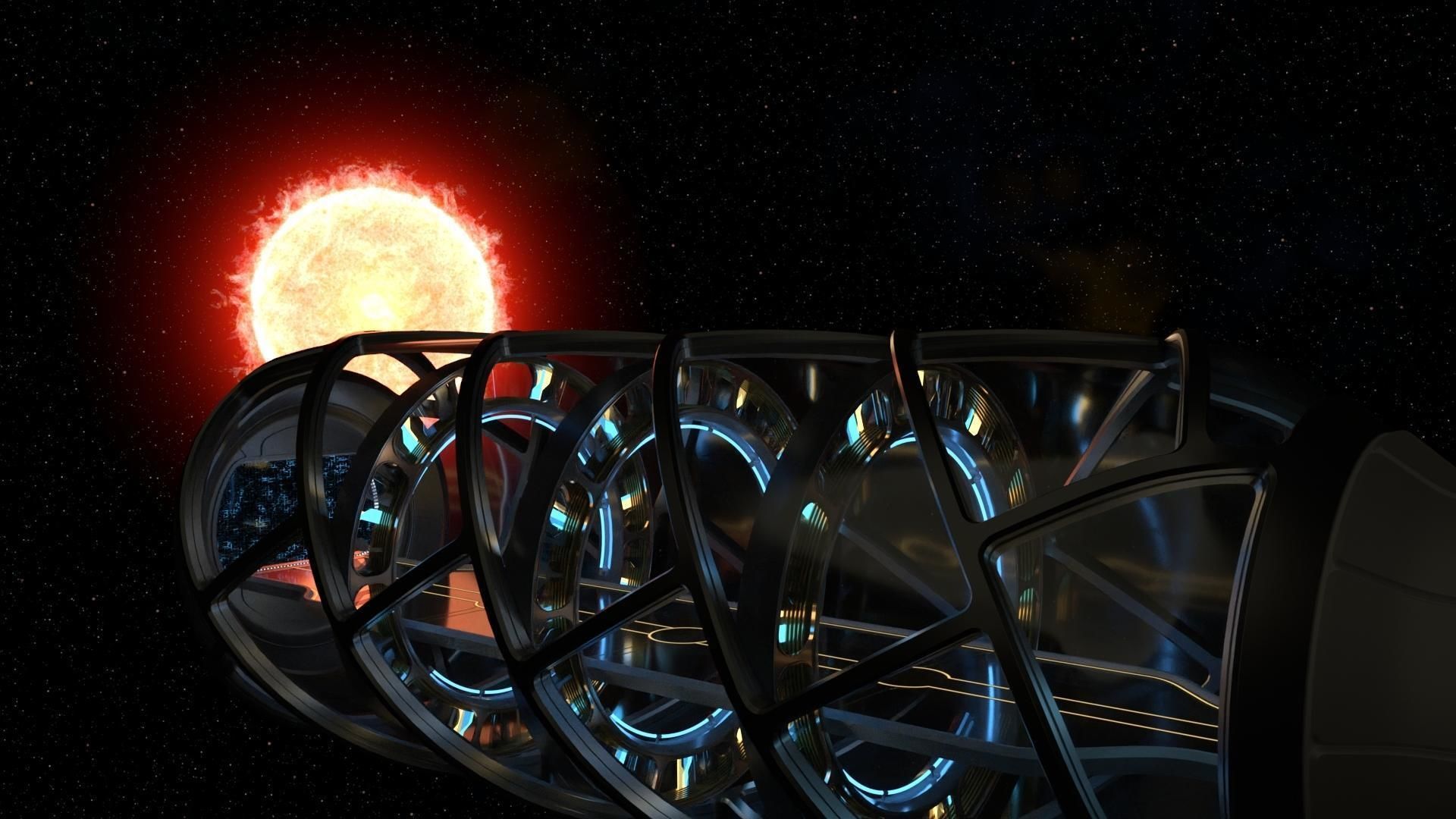 Alien propulsion engines and exhausts   plus sci fi corridor 3D model_13