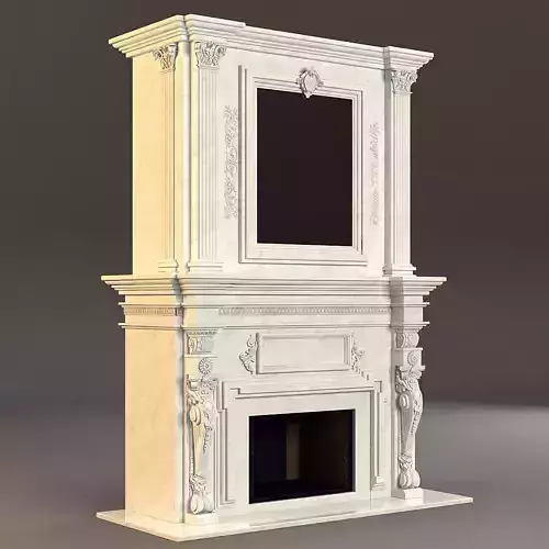 classical marble fireplace