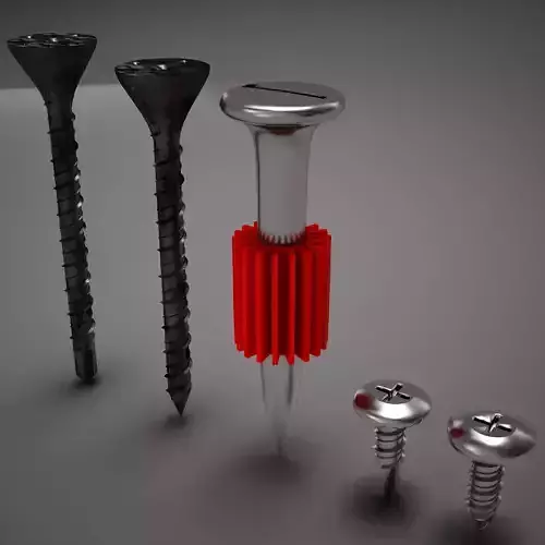 Screws Collection set of 3D model
