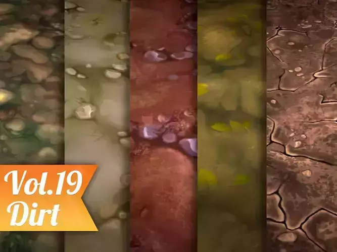 Stylized Dirt Vol 19 - Hand Painted Texture Pack Texture