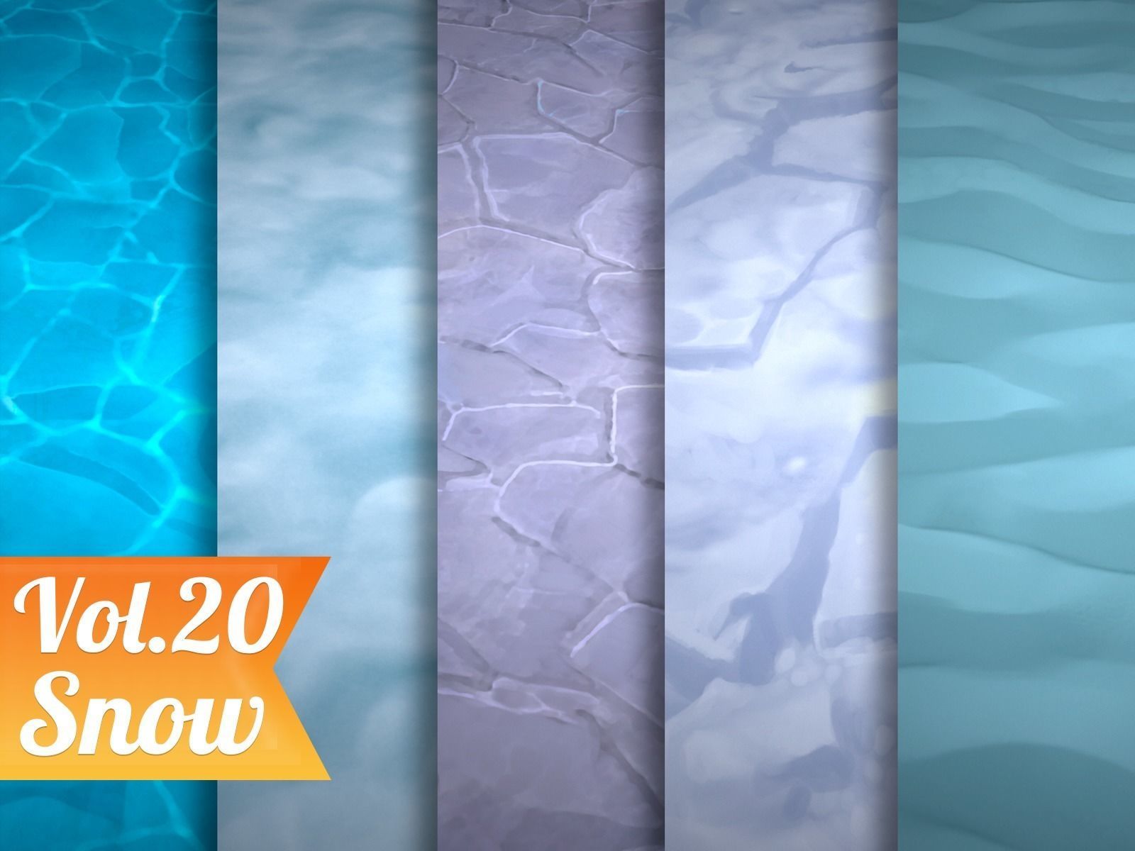 Stylized Snow Vol 20 - Hand Painted Texture Pack Texture_2