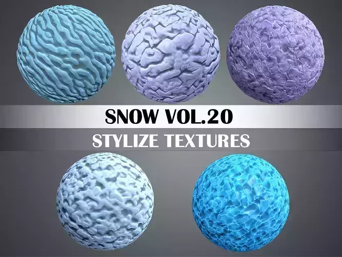 Stylized Snow Vol 20 - Hand Painted Texture Pack Texture