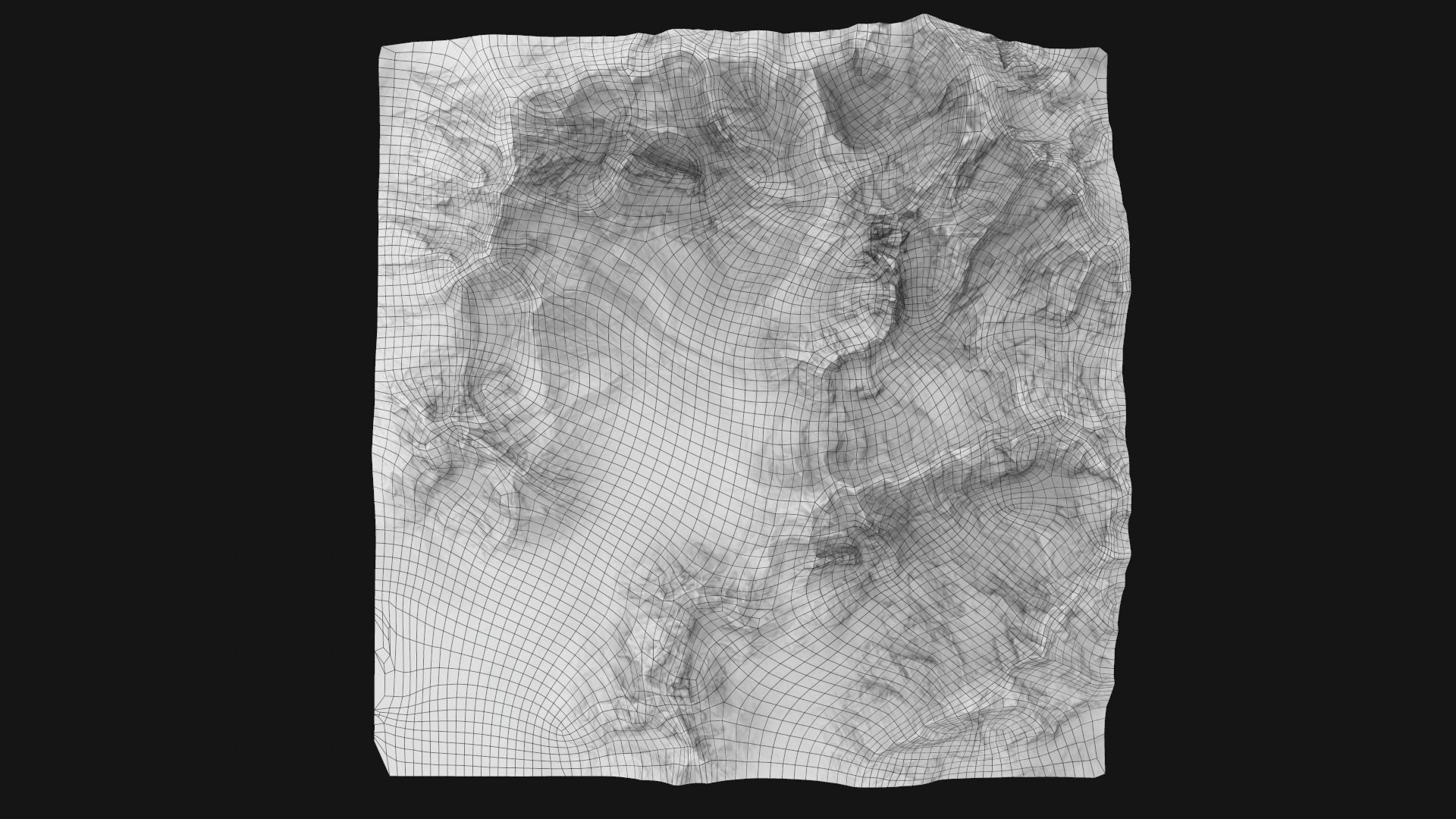 Snow Mountain Terrain Low-poly 3D model_9
