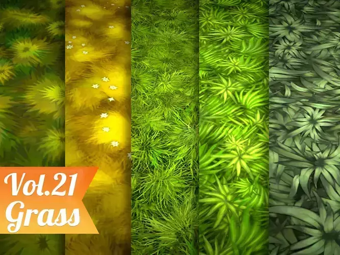Stylized Grass Vol 21 - Hand Painted Texture Pack Texture