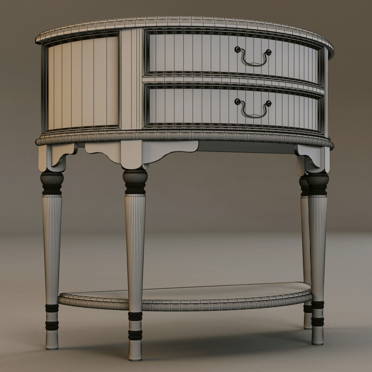 Laura Ashley console table 3D model_4