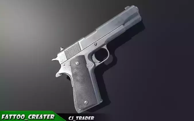 Army Pistol Low Poly 3D Model Low-poly 3D model Army Pistol Low Poly 3D Model Low-poly 3D model