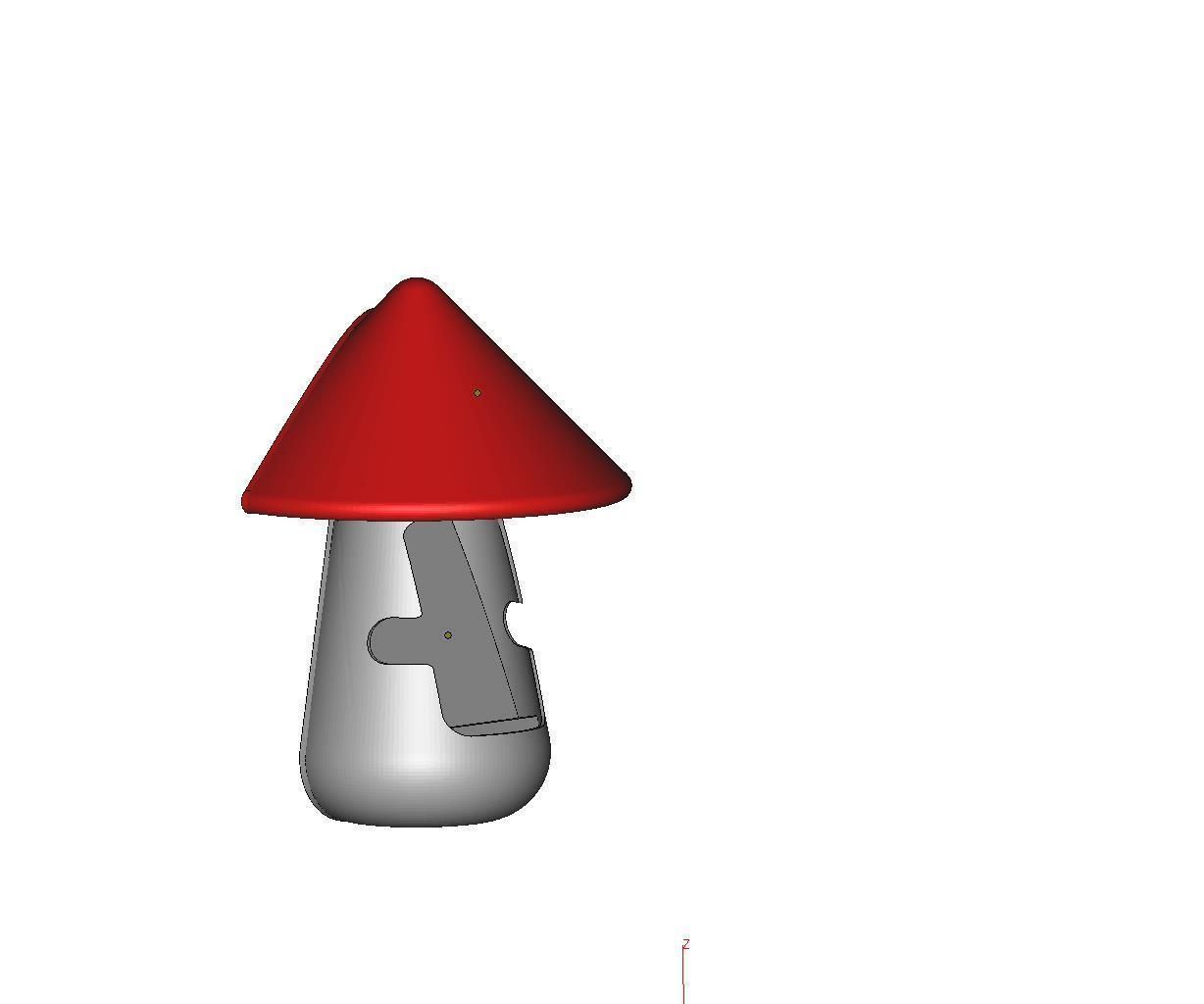 Portable Speaker Mushroom 3D print model_5