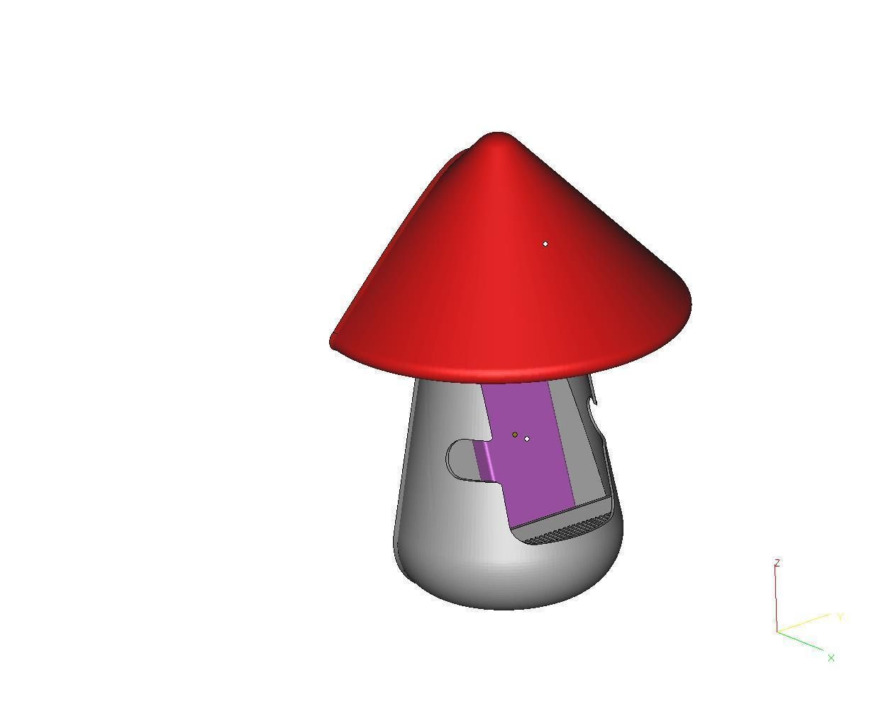 Portable Speaker Mushroom 3D print model_4