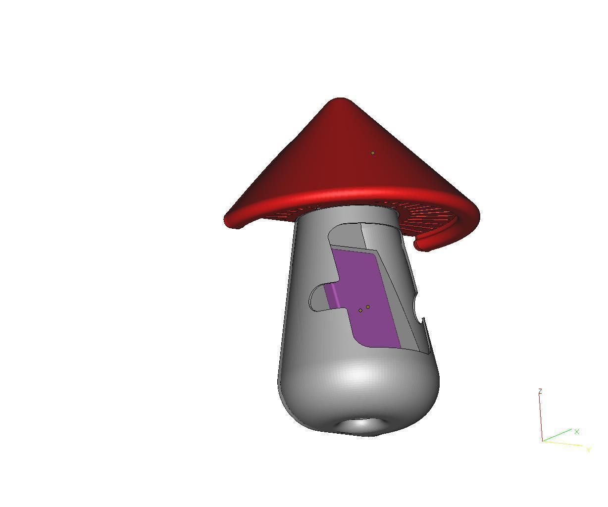 Portable Speaker Mushroom 3D print model_6