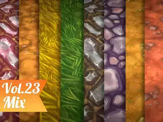 Stylized Ground Mix Vol 23 - Hand Painted Textures Texture