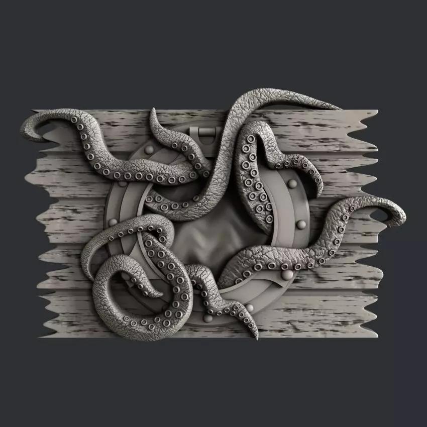 3d STL models for CNC router octopus 3D model