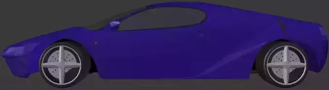 Purple car Free 3D model