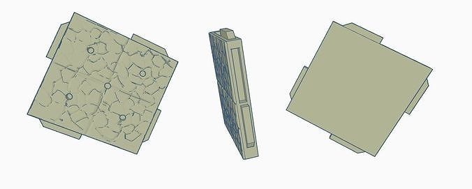 Terra-Play Adventure Tiles - Cobblestone Dungeon Tile A Free 3D print model