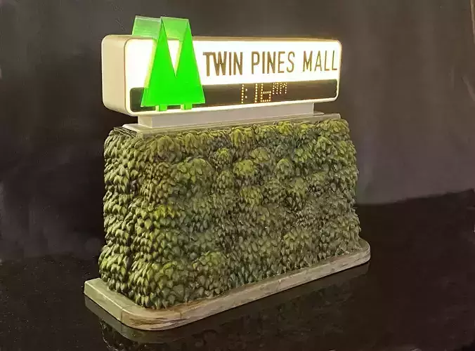 TWIN PINES MALL Sign 3D print 200mm 3D print model