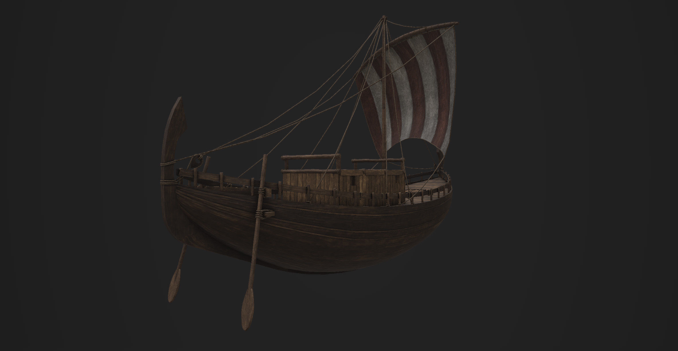 Phoenician Ship Low-poly 3D model_12