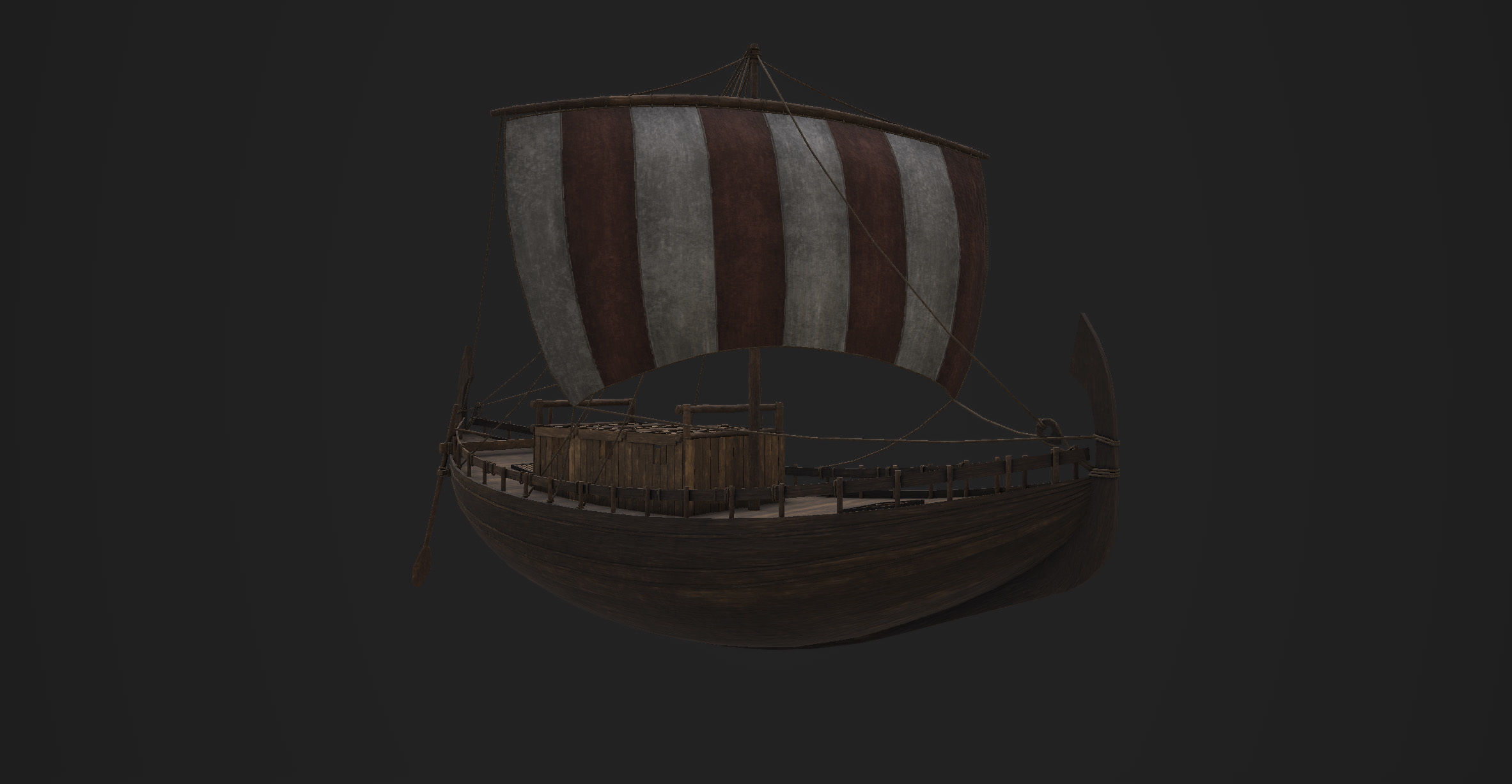 Phoenician Ship Low-poly 3D model_10