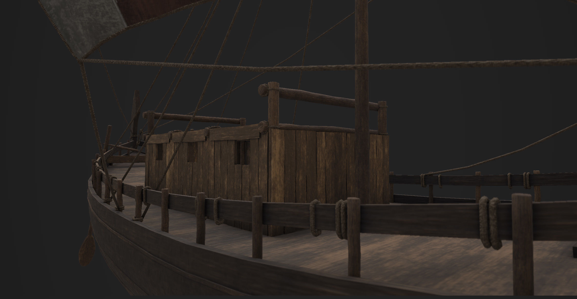 Phoenician Ship Low-poly 3D model_8