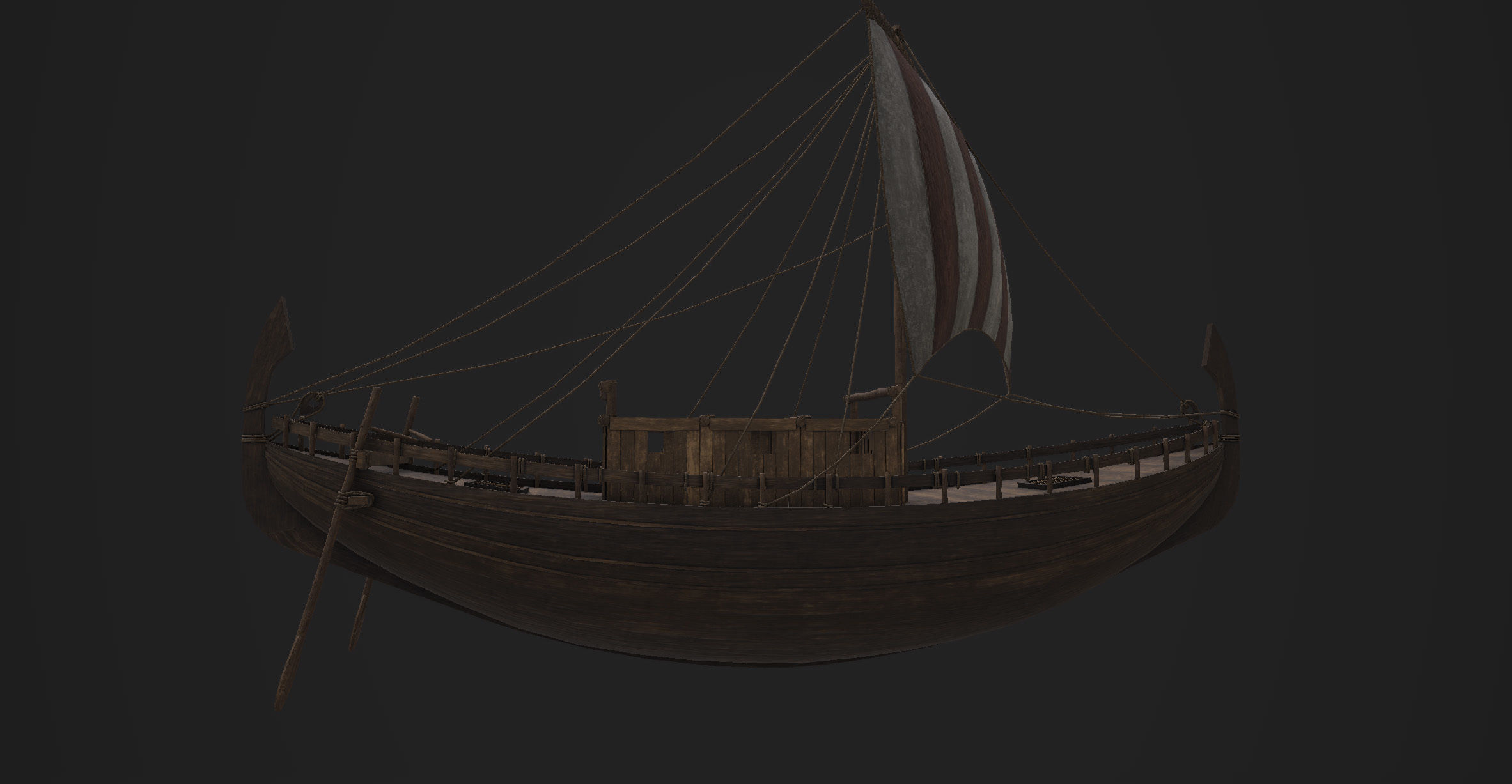 Phoenician Ship Low-poly 3D model_11