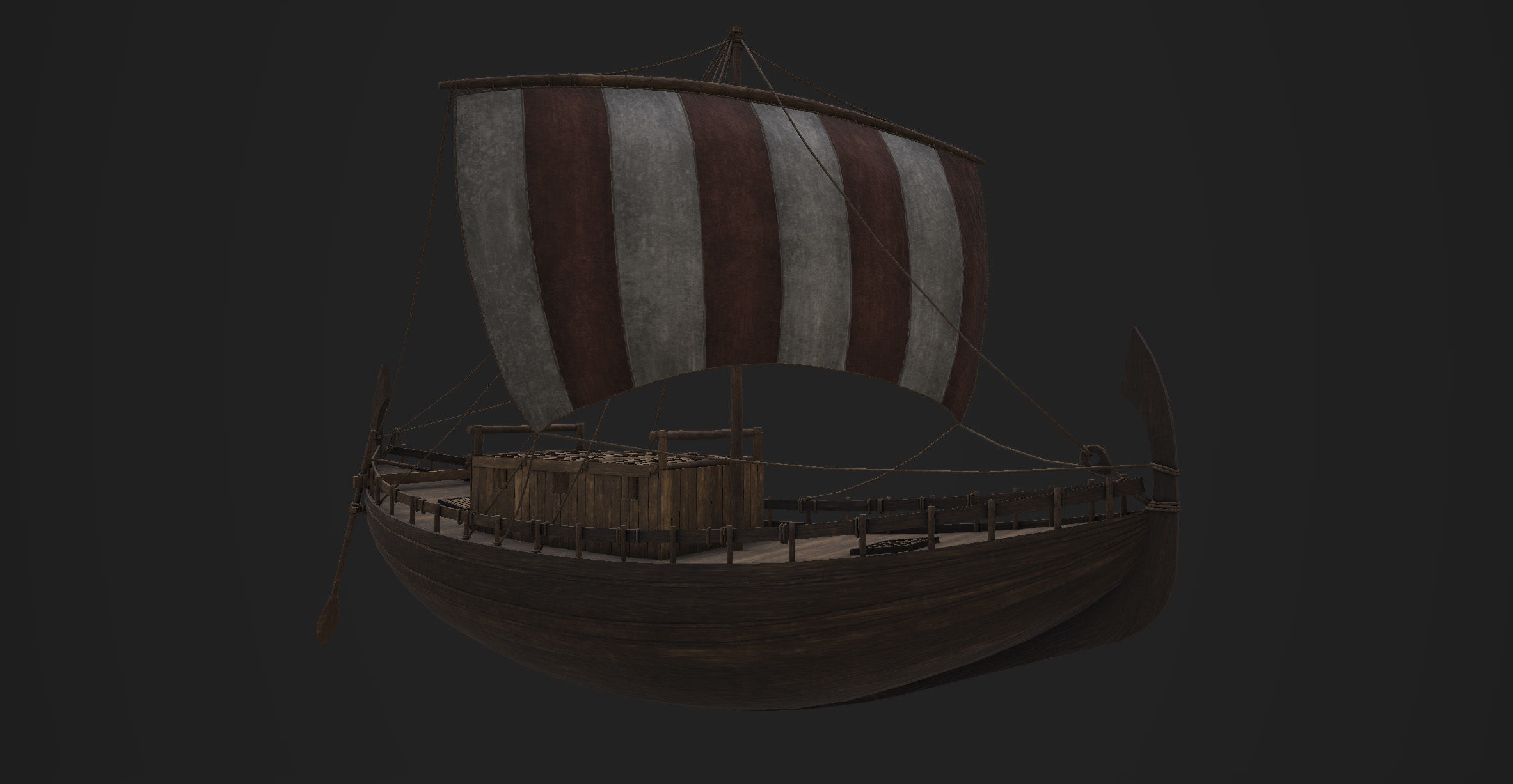 Phoenician Ship Low-poly 3D model_4