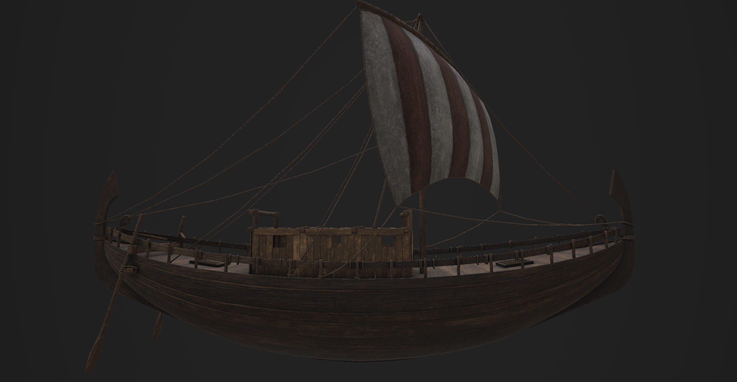 Phoenician Ship Low-poly 3D model_5