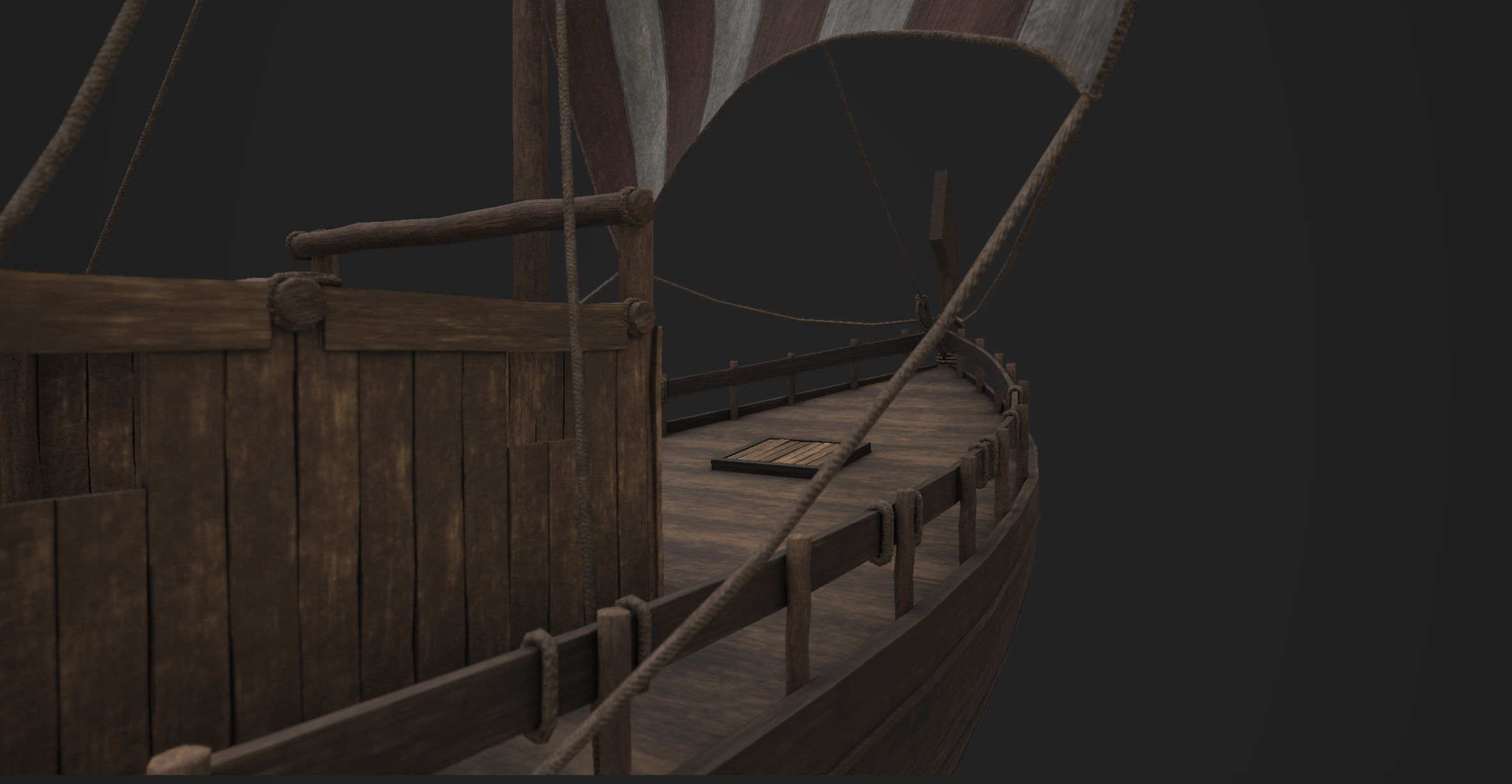 Phoenician Ship Low-poly 3D model_9