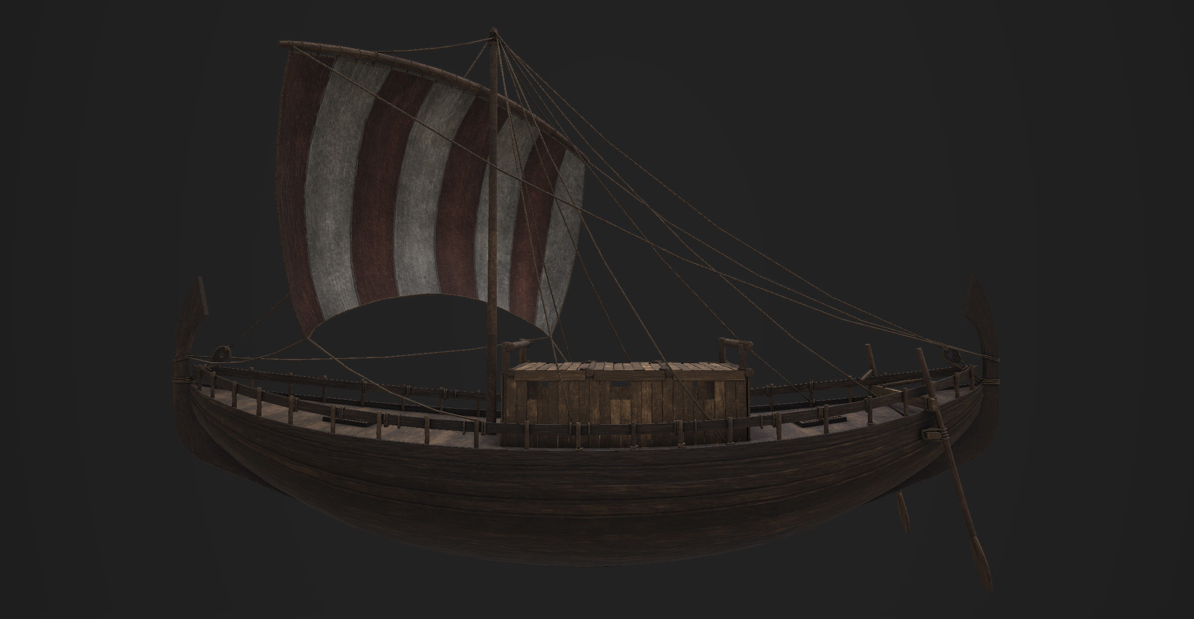 Phoenician Ship Low-poly 3D model_15