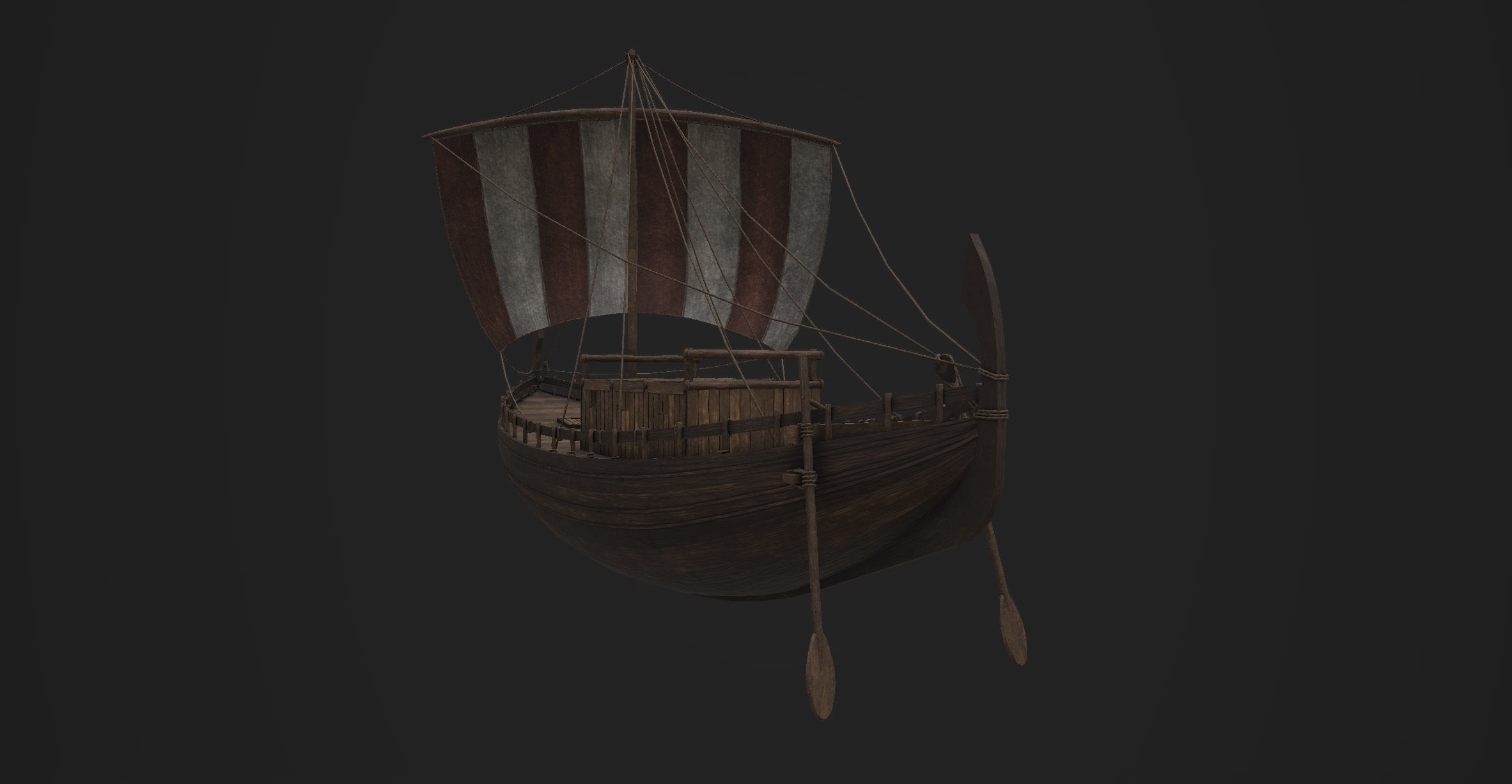 Phoenician Ship Low-poly 3D model_14