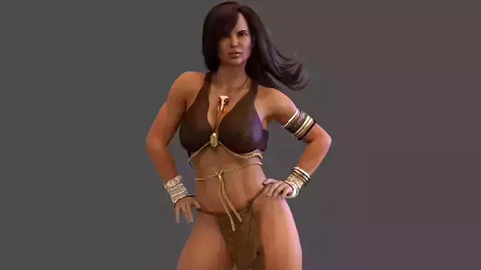 Barbarian Warrior Woman 3D model