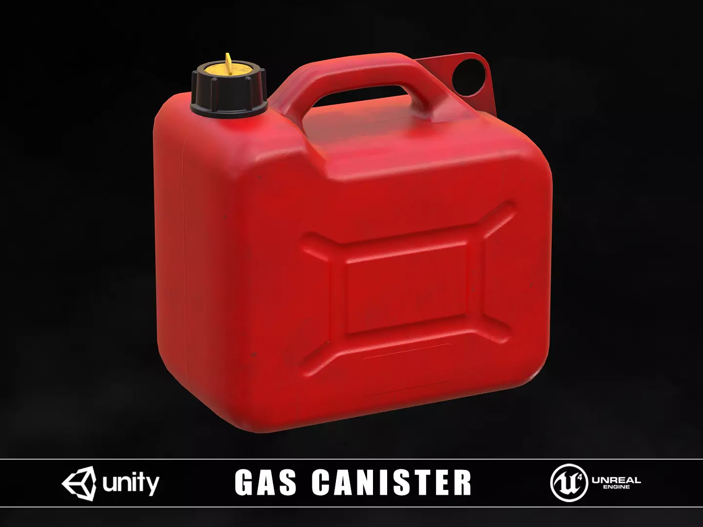 Gas Canister Low-poly 3D model_0